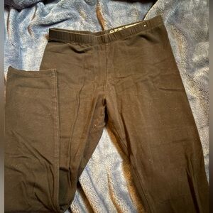 Black Leggings with Elastic Waistband and Matte Finish